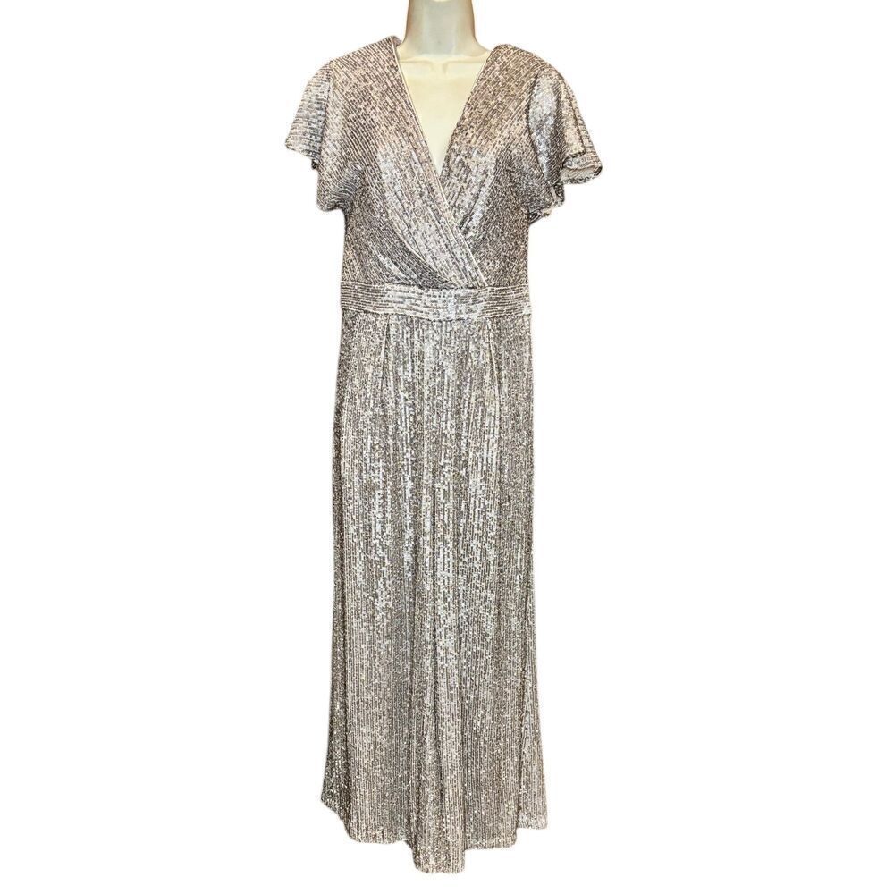 Eliza J Gold Sequin Ball Gown NWOt Size 8